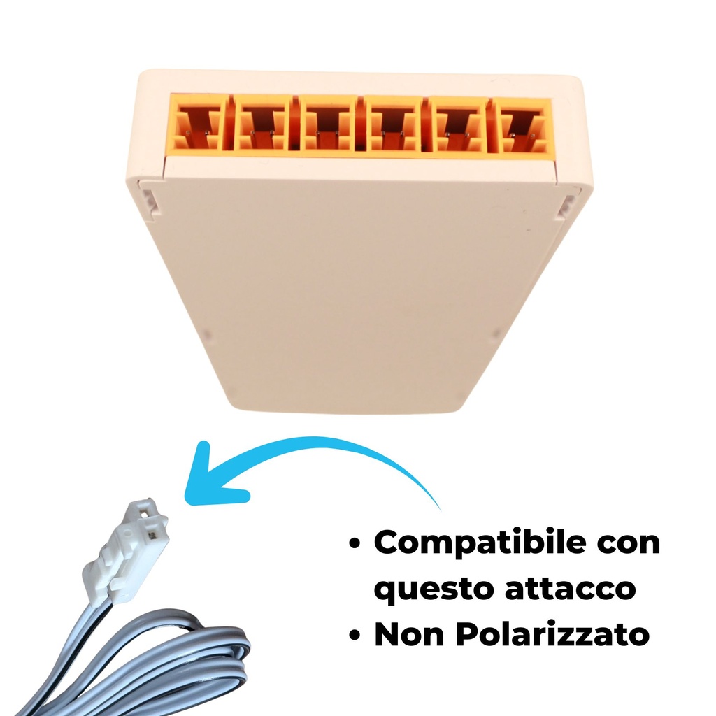 Trasformatore LED 24V per mobili, 10 uscite senza polarità, con spina EU, Disponibili 36W 60W 100W