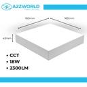 Plafoniera Pannello Led CCT Quadrato 220V Montaggio a Plafone, Disponibili 18W 24W 48W - LP4418CCT