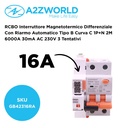 RCBO Interruttore Magnetotermico Differenziale Con Riarmo Automatico Tipo B Curva C 1P+N 2M 6000A 30mA AC 230V 3 Tentativi Disponibili 16A 20A 25A 32A 40A - GB42316RA