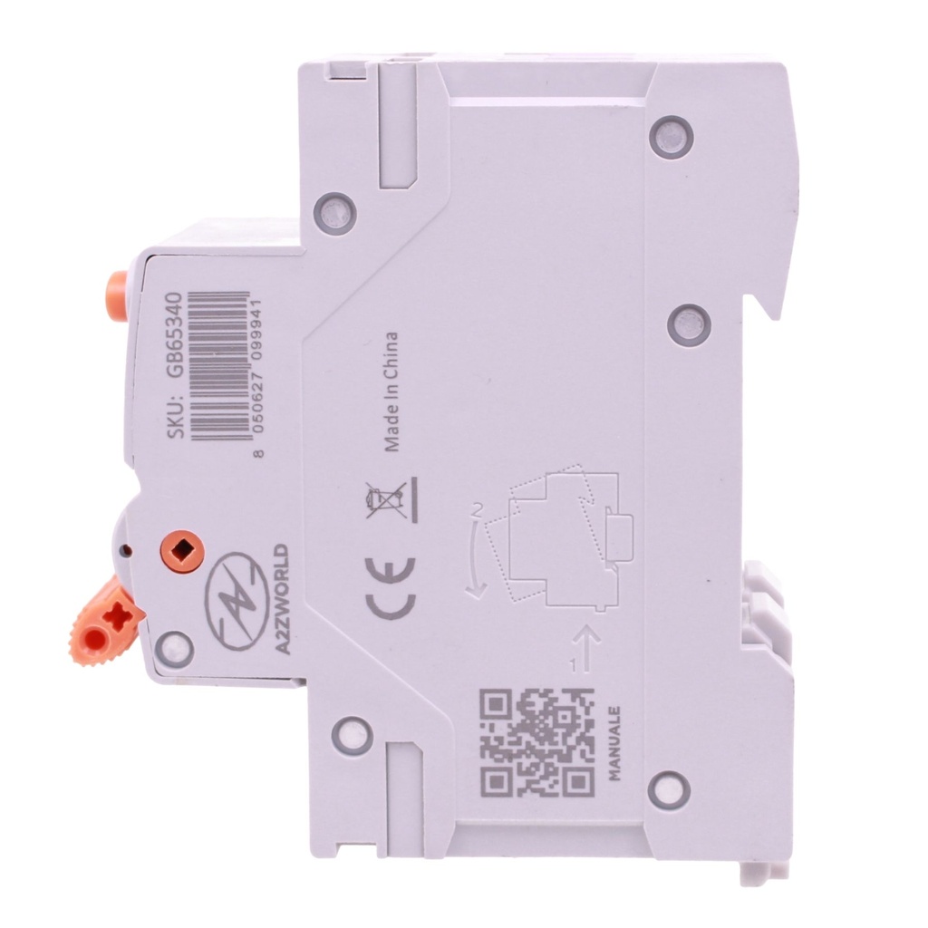 RCBO Doppia Leva, Interruttore Magnetotermico Differenziale Tipo A Curva C 1P+N 2M 6000A 30mA AC 230V IP20 IEC61009-1 GYR9NM, Disponibili 40A 50A 63A - GB65340