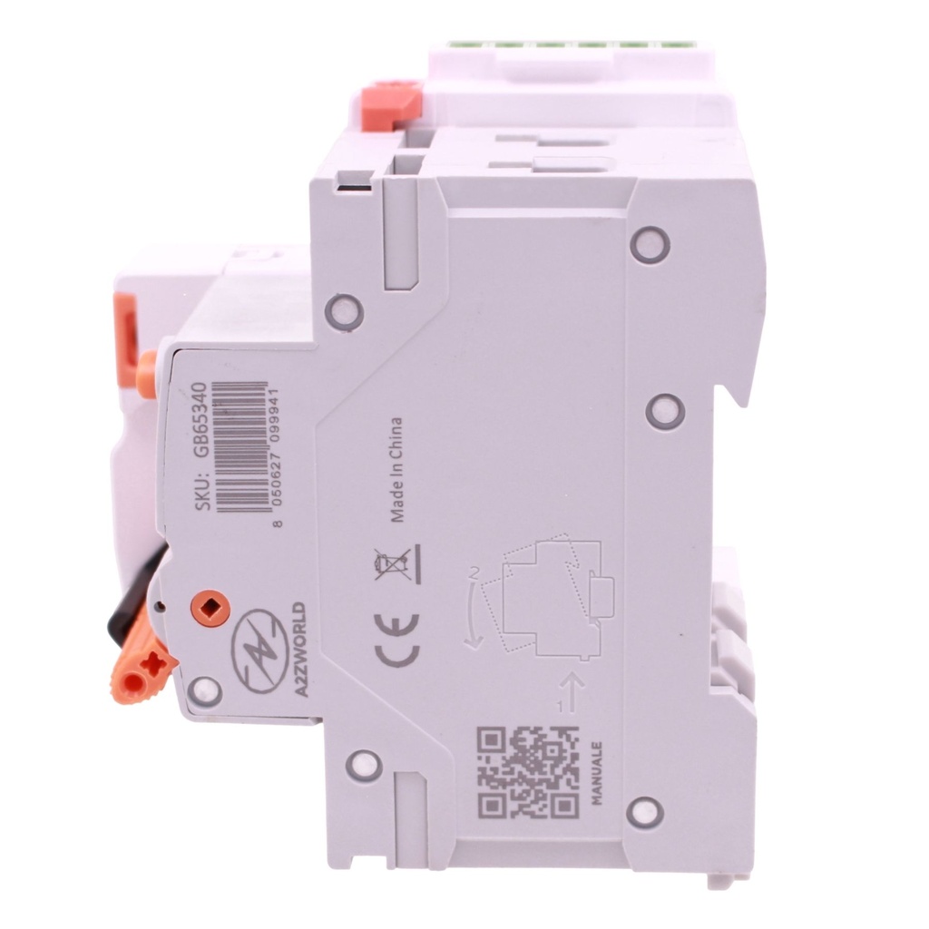 RCBO Interruttore Magnetotermico Differenziale Connesso WiFi Con Riarmo Automaico, Tipo A Curva C 1P+N 3M 6000A 30mA C6A AC 230V IP20 IEC61009-1 GYR9NM, Disponibili 40A 50A 63A - GB65340RW