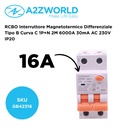 RCBO Interruttore Magnetotermico Differenziale Tipo B Curva C 1P+N 2M 6000A 30mA AC 230V IP20 Disponibili 16A 20A 25A 32A 40A - GB42316