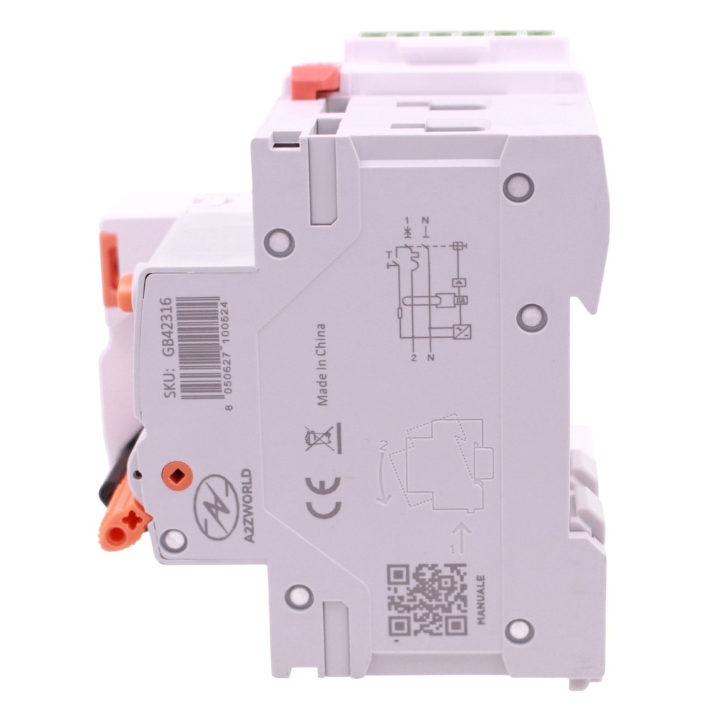RCBO Interruttore Magnetotermico Differenziale Connesso WiFi Con Riarmo Automatico Tipo B Curva C 1P+N 2M 6000A 30mA AC 230V APP Tuya Disponibili 16A 20A 25A 32A 40A - GB42316RW