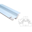 2 Metri Profilo Barra Alluminio Corner Da Incasso Con Molla Colore Bianco 30X10mm Interno 12mm