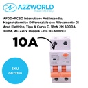 AFDD+RCBO Interruttore Antiincendio, Magnetotermico Differenziale con Rilevamento Di Arco Elettrico, Tipo A Curva C, 1P+N 2M 6000A 30mA, AC 220V Doppia Leva IEC61009-1, 10A 16A 20A 25A 32A 40A - GB72310