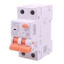 AFDD+RCBO Interruttore Antiincendio, Magnetotermico Differenziale con Rilevamento Di Arco Elettrico, Tipo A Curva C, 1P+N 2M 6000A 30mA, AC 220V Doppia Leva IEC61009-1, 10A 16A 20A 25A 32A 40A - GB72310