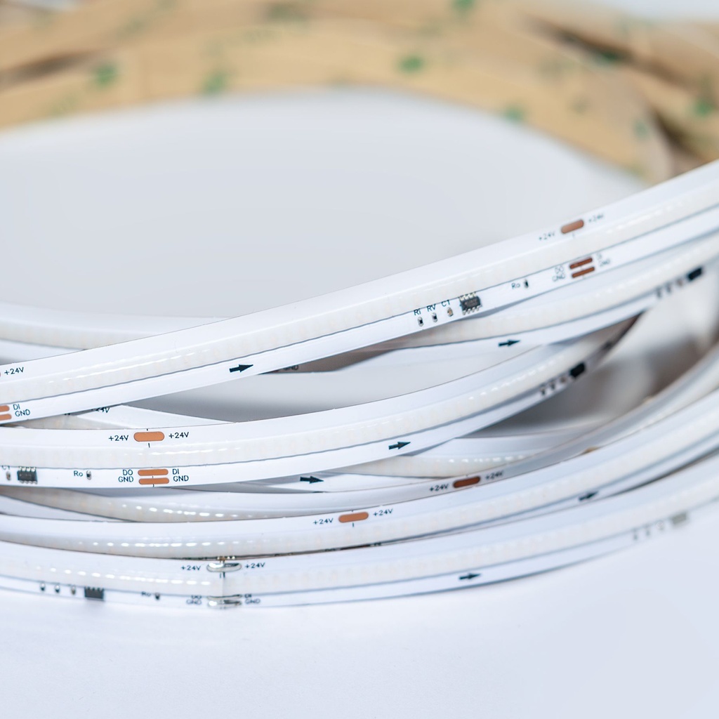 Striscia LED COB SPI WS2811 24V, 10W/m, 10 Pixel/m, 10 Metri, dimmerabile PWM, 10mm, Disponibile in 4 Colorazioni