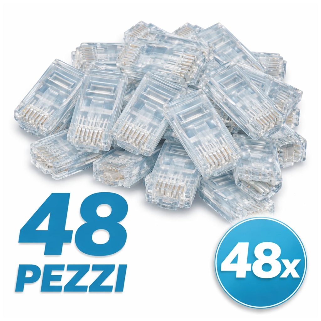 48 Pezzi Connettore RJ45 