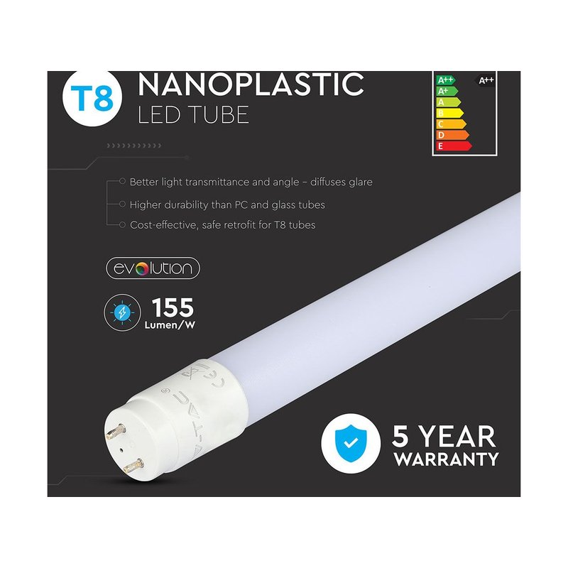 Tubo Led T8 G13 150cm 140lm/W 15W 2150lm Super Luminoso Massimo Risparmio Energetico SKU-216482, Disponibili 4000K 6400K - TL8150SF