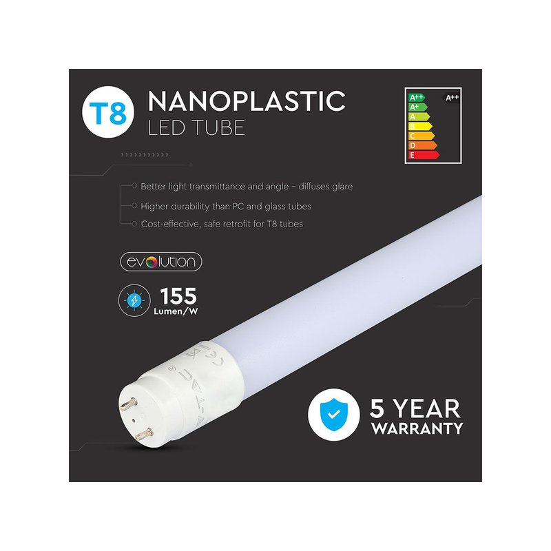 Tubo Led T8 G13 150cm 140lm/W 15W 2150lm Super Luminoso Massimo Risparmio Energetico SKU-216482, Disponibili 4000K 6400K - TL8150SN