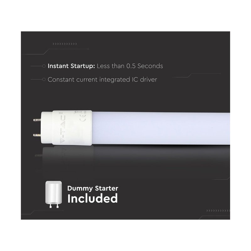 Tubo LED T8 G13 120cm 12W 1920lm 160lm/W Nanoplastica, Disponibili 4000K 6400K - TL8120SN