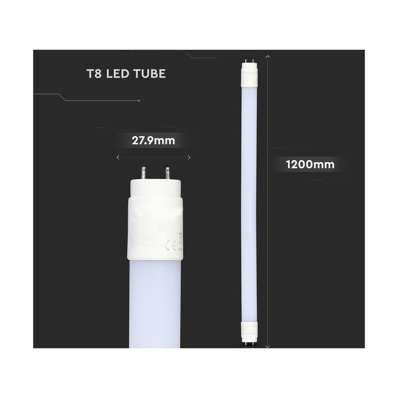 Tubo LED T8 G13 120cm 12W 1920lm 160lm/W Nanoplastica, Disponibili 4000K 6400K - TL8120SN