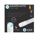Tubo LED T8 G13 60cm 9W 850lm Nanoplastica non Ruotabile, Disponibili 3000K 4000K 6500K - TL8060C