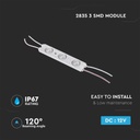 Modulo LED SMD 2835 12V 1,5W 3 LED IP67 120°, Disponibili Blu, Rosso, Verde, 3000K, 6400K - ML0303V