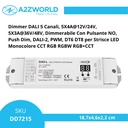 Dimmer DALI 5 Canali, 5X4A@12V/24V, 5X3A@36V/48V, Dimmerabile Con Pulsante NO, Push Dim, DALI-2, PWM, DT6 DT8 per Strisce LED Monocolore CCT RGB RGBW RGB+CCT