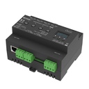 Interruttore Relè DALI DMX, 4 Canali con Contatto Pulito 16A, OLED Display, Guida DIN, DMX RDM, On Off per Luci e Carichi 220V Max 16A