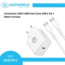 Caricatore USB C 65W Con Cavo USB C Da 1 Metro Incluso