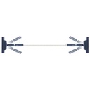 Sistema Illuminazione Cavi Tesi StarLine - Kit Staffe di Fissaggio a Parete per Linee LED a Tensione, Effetto Filo di Luce, Installazione 2 Lati