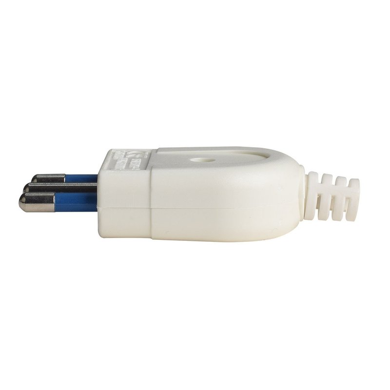 Spina Elettrica 2P+T 16A 250V Max 1500W Bianco