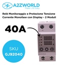 relè monitoraggio e protezione tensione corrente monofase con display 40A