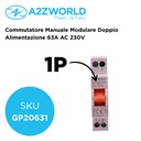 Commutatore Manuale Modulare Doppio Alimentazione 63A AC 230V - GP20631