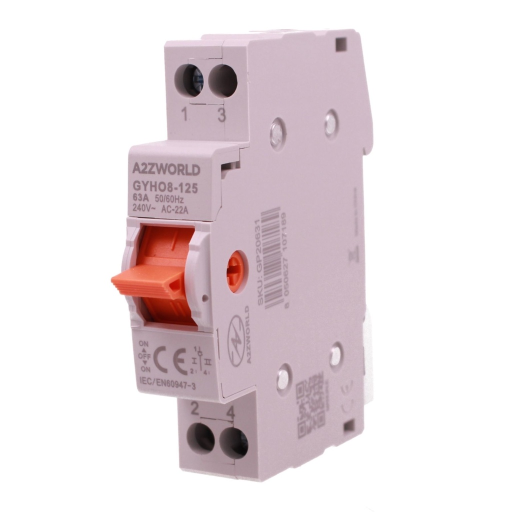 Commutatore Manuale Modulare Doppio Alimentazione 63A AC 230V - GP20631