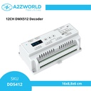 Decoder DMX512 CV 12 Canali, 12-24V DC, 12x5A, RDM, PWM Regolabile