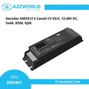 Decoder DMX512 5 canali CV D5-E, 12-48V DC, 5x4A, RDM, RJ45