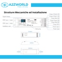 Decoder DMX512 5 canali CV D5-E, 12-48V DC, 5x4A, RDM, RJ45