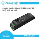 Decoder DMX512 5 canali CV D5-P, 12-48V DC, 5x4A, RDM, morsetti