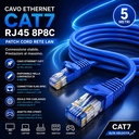 Cavo Ethernet Cat7 RJ45 8P8C, Patch Cord Rete LAN, Disponibile in Lunghezza 5M,10M,20M - AP470500