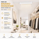 Faro Led Binario Monofase, Bianco Lineare 34cm 18W 1800lm 24° Orientabile, Disponibili 3000K 4000K - CB118BC