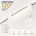 Faro Led Binario Monofase, Bianco Lineare 88cm 40W 4000lm 120° Orientabile, Disponibili 3000K 4000K - CB140BC