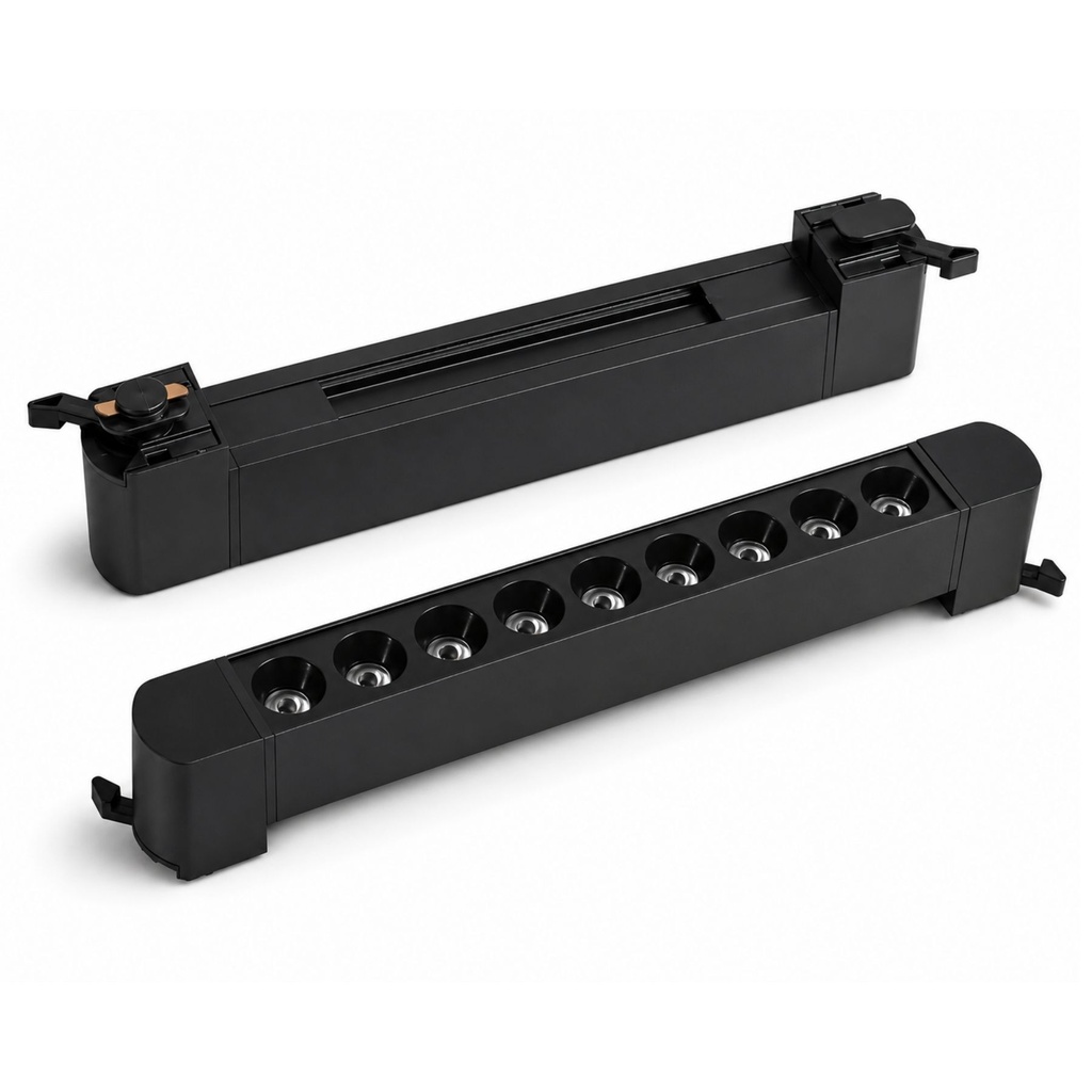 Faro Led Binario Monofase, Nero Lineare 34cm 18W 1800lm 24° Orientabile, Disponibili 3000K 4000K - CB118NC