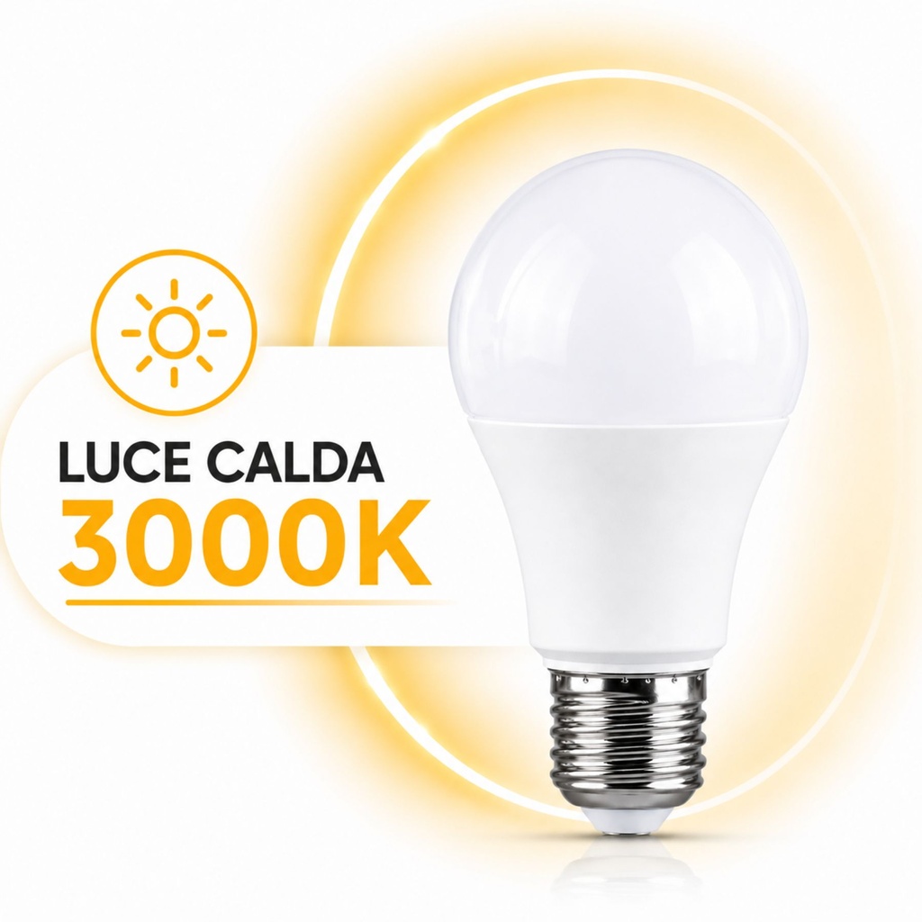 2 PZ Lampada Led E27 Dimmerabile Triac Dimmer 12W 220V 1050 Lumens, Disponibili 3000K 4000K 6000K