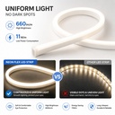 24V Bobina Striscia Led Neon Flex Da Incasso 10X10mm, 100 Metri, IP65 11W/M 660lm/M, Tagliabile Dove Vuole - SL241110C