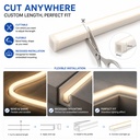 24V Bobina Striscia Led Neon Flex Da Incasso 10X10mm, 100 Metri, IP65 11W/M 660lm/M, Tagliabile Dove Vuole - SL241110C