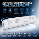 Alimentatore Dimmerabile CV 24V 150W Triac ELV Pulsante N.O. Varialuce Su 220V Per Striscia Led TF-150-24