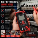 Multimetro Digitale Smart HT123, Tester NCV CAT II 600V con Display LCD