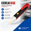 Cercafase Senza Contatto, Tester Tensione AC 90-1000V con LED