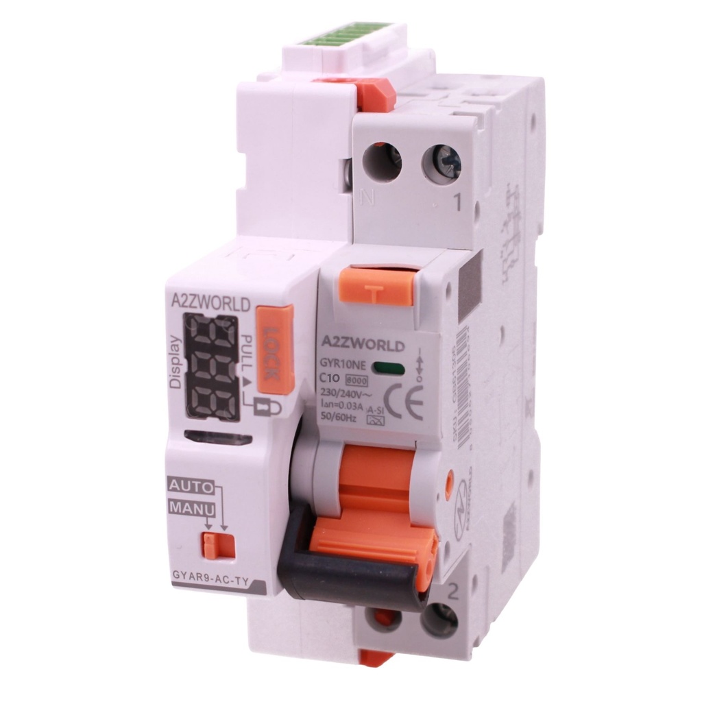 RCBO Interruttore Magnetotermico Differenziale WIFI Con Riarmo Automatico, Tipo A-SI Super Immunizzato, Curva C 1P+N 1M 6000A 30mA AC 230V IP20, Corrente Disponibili 6A 10A 16A 20A 25A 32A 40A - GB61310RW