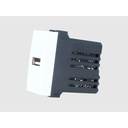 ETTROIT Modulo Presa Caricatore USB 5V 2,1A Colore BIANCO Compatibile Con Bticino Living Light