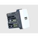 ETTROIT Modulo Presa Caricatore USB 5V 2,1A Colore BIANCO Compatibile Con Bticino Living Light