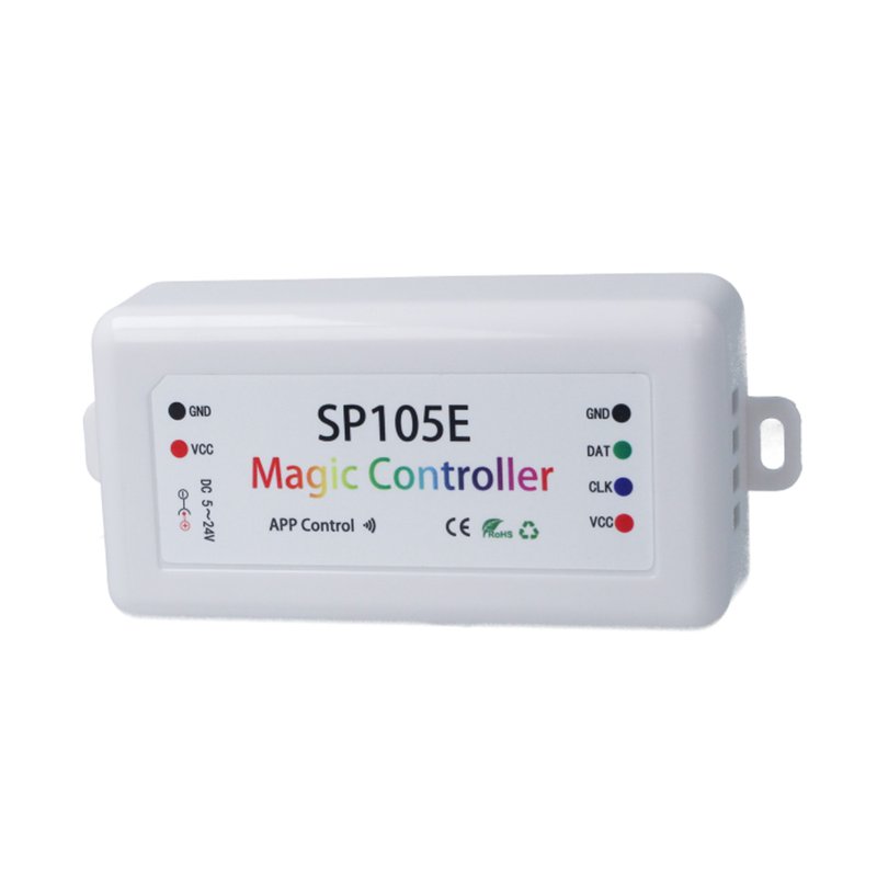 Kit Controller Centrlina Bluetooth Per Striscia Led Dinamica SPI Magic Color RGB IC WS2811 WS2812B WS2815 WS2801 SP105E 5V 12V 24V