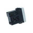 ETTROIT Modulo Presa Caricatore USB 5V 2,1A 2 Porte USB-A Colore GRIGIO Compatibile Con Bticino Living International