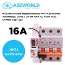 MCB Interruttore Magnetotermico WIFI Con Riarmo Automatico, Curva C 3P 3M 10kA AC 400V IP20 GYM9H, App Tuya, Disponibili 16A 20A 25A 32A 40A 63A - GA33916RW