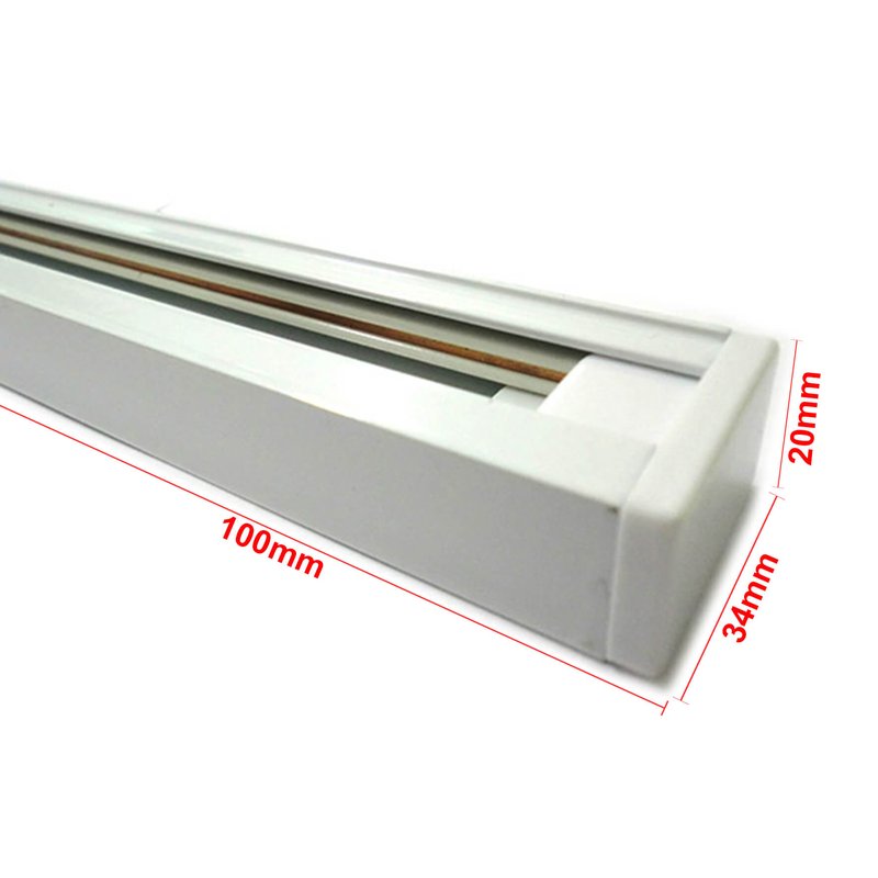 Sistema Binario Guida Da 1 Metro Colore Bianco Mono Fase Per Faretti Led A Binario