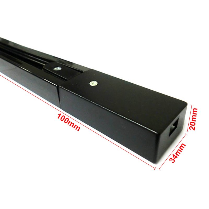 Sistema Binario Guida Da 1 Metro Colore Nero Mono Fase Per Faretti Led A Binario