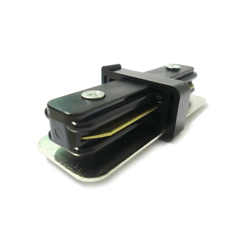Giunto Lineare a I Connettore Per Binario Illuminazione Faretti Led Modello I Colore Nero Per Mono Fase