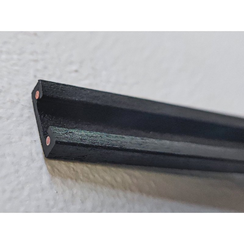 2 Metri Sistema Binario Guida Barra Plastica Elettrificata Per Striscia Faretto Led Per Scaffalatura Sottopensile Colore Nero